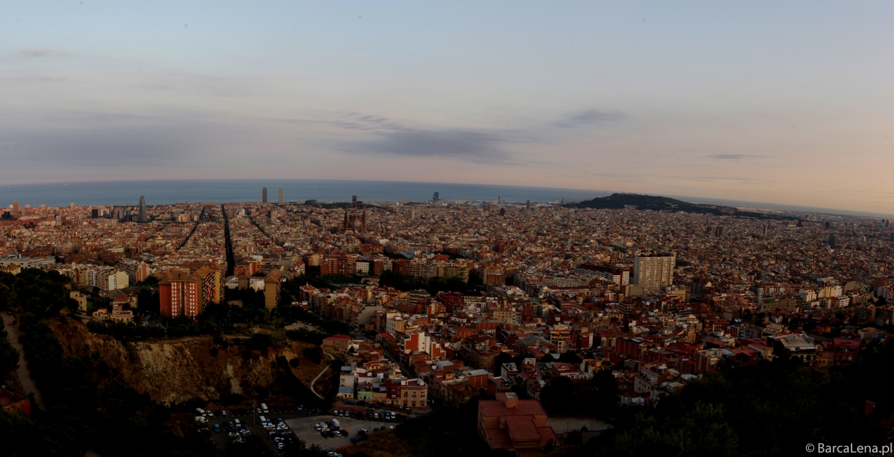 Panorama Barcelony z Turó de la Rovira