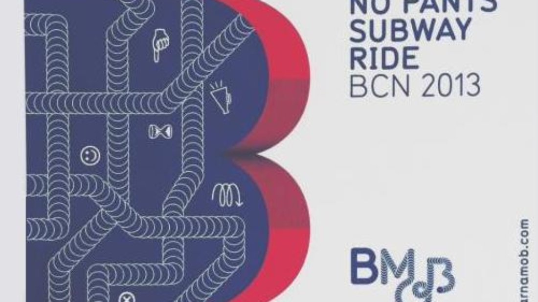 No pants subway ride Barcelona 2013